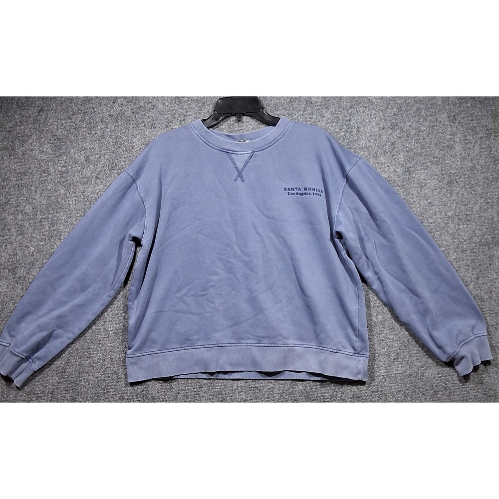 HM Santa Monica Los Angeles 1995 Embroidered‎ Sweatshirt Blue Womens Medium